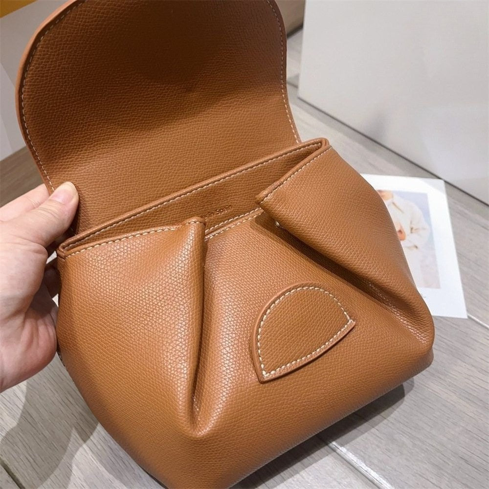 French Style Niche Fashion Crossbody Top Handle Bag Women Pu Leather Casual Daily Luxury Handbag Adjustable Shoulder Strap Y2k