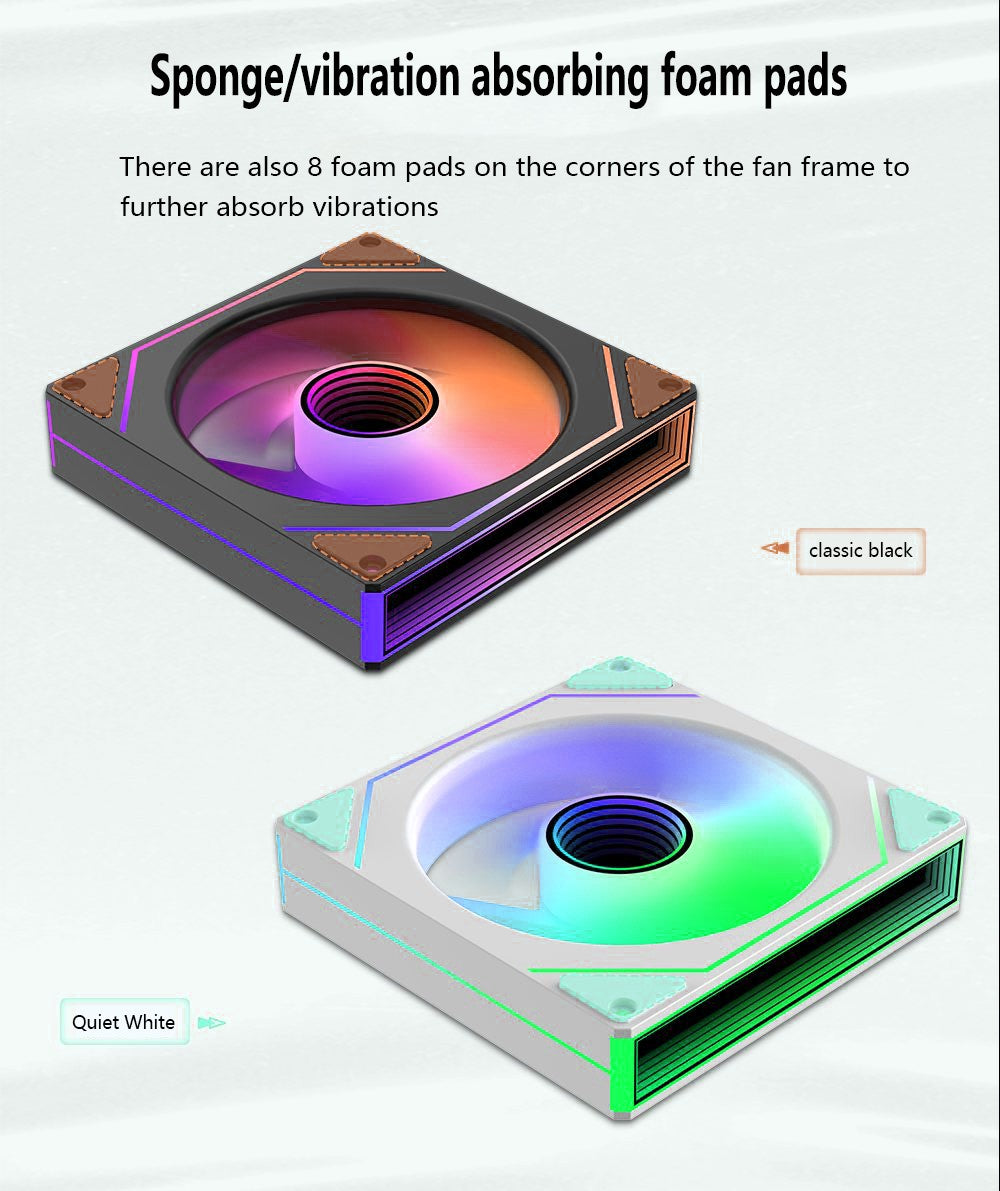 PRISM 7 PRO Computer Case Fan 120mm ARGB 4-Pin PWM Silent Cooling Fan 12V High Airflow 58.36CFM/800-1800RPM