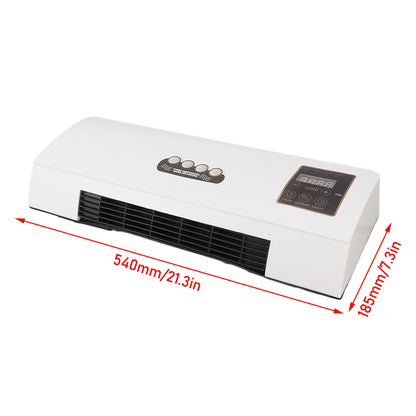 Ventilador Quente de Ar Condicionado de Parede, Controle Remoto de 10m, Aquecedor de Ar Condicionado de 1800W para Quarto