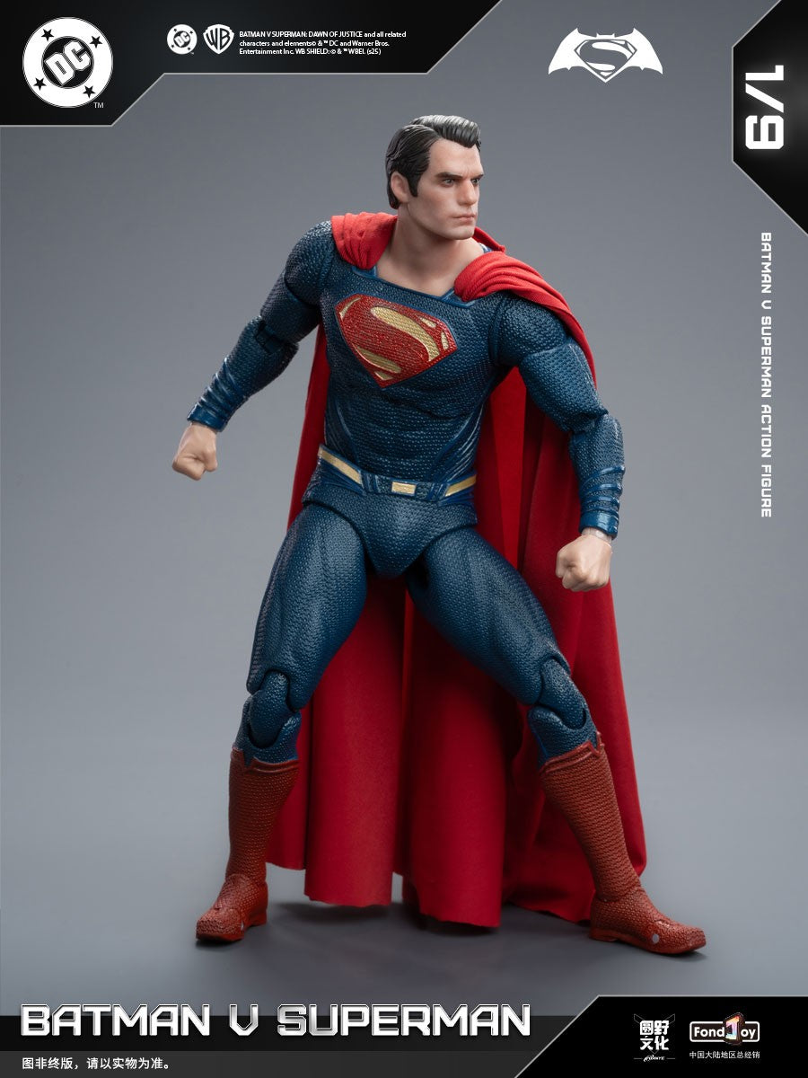 Novo conjunto de figuras Fondjoy BVS, Boneco de Ação Batman Blindado, Superman com Armadura Danificada 1/9 Batman V Superman: A Origem da Justiça DC Toys