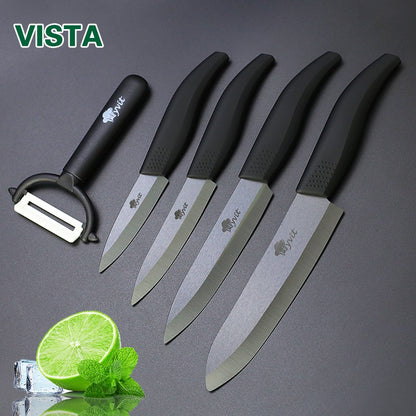 Ceramic Knives Set for Kitchen 3 4 5 6inch Chef Knife Anti-slip Handle Rustproof Blade Fruit Vegetable Slicer Paring Cook Cutter