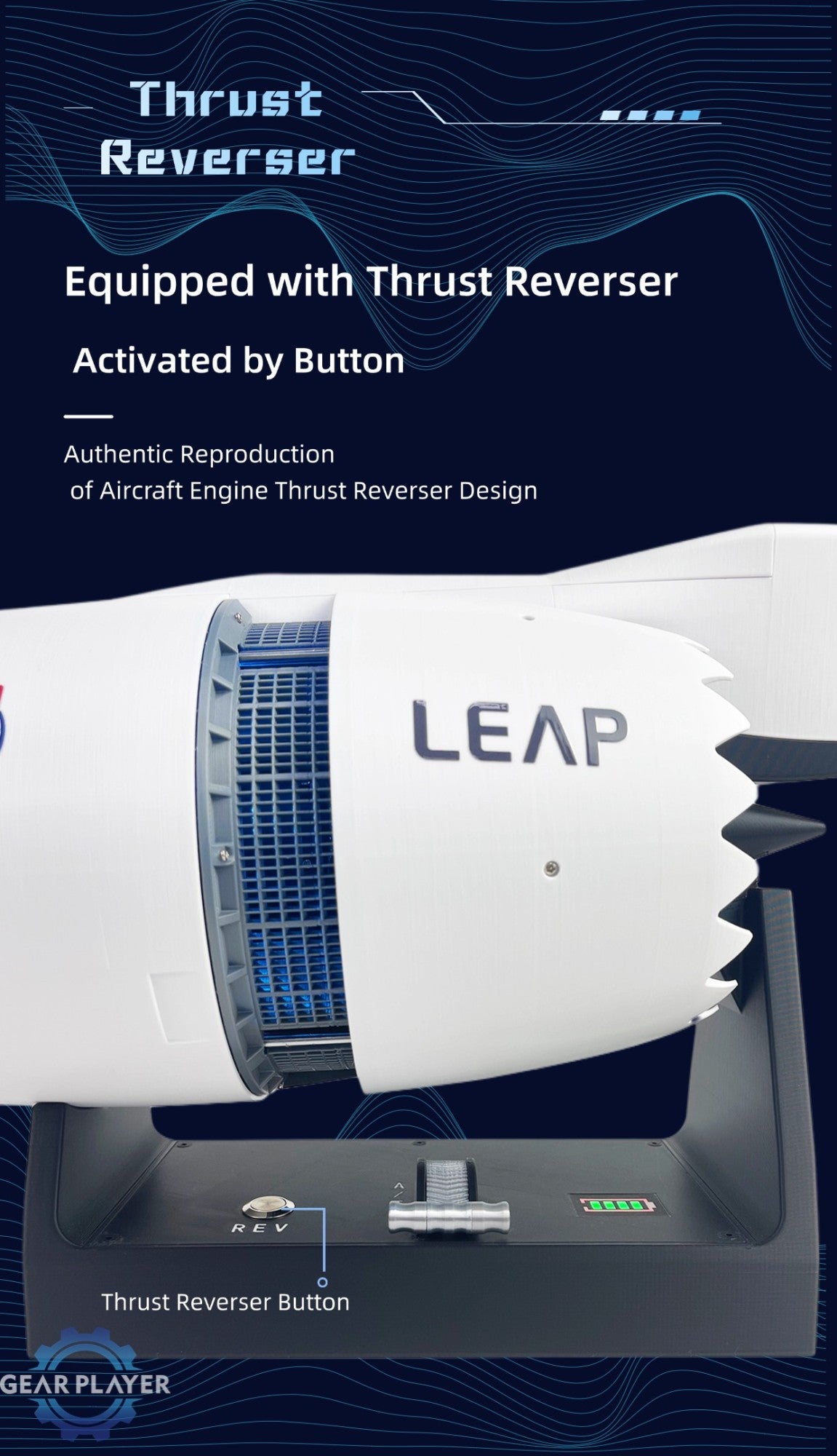 Boeing 747 Turbofan Engine Model Electric Fan Cool Boutique Collection Aircraft Engine Kit for Display and Educational Use