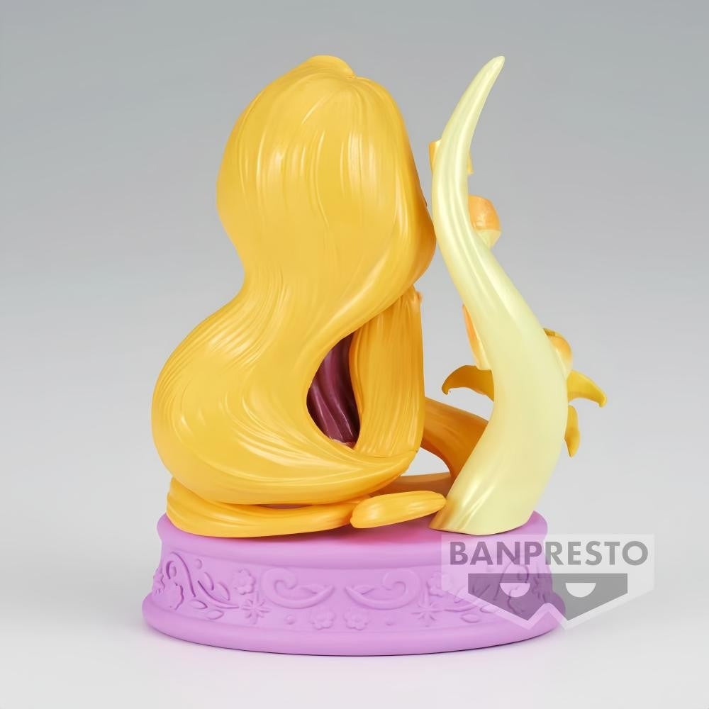 Em estoque Banpresto Bandai Q Posket Stories Personagens Disney - Rapunzel 8cm Estilo Chibi Figura Fofa Em Pé Modelo