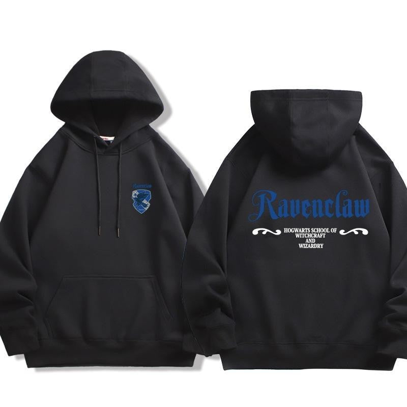 Moletom Unissex Harry Potter com Logo da Sonserina de Hogwarts, Tendência de Moda Outono e Inverno