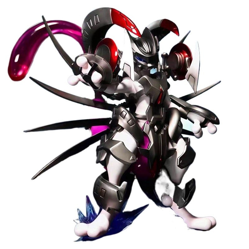 Em estoque: Pokémon Armored Mewtwo Figure Bkm Anime Manga Merchandise Static Statue Model Brinquedo Moderno Chassi Ornamento Colecionáveis Presentes
