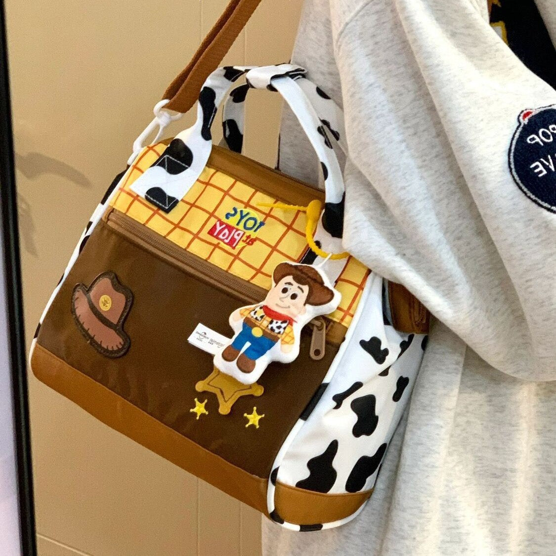 Disney Toy Story Handbag Buzz Lightyear Hoodie Cute Shoulder Bag Crossbody Large Capacity Tote Bag