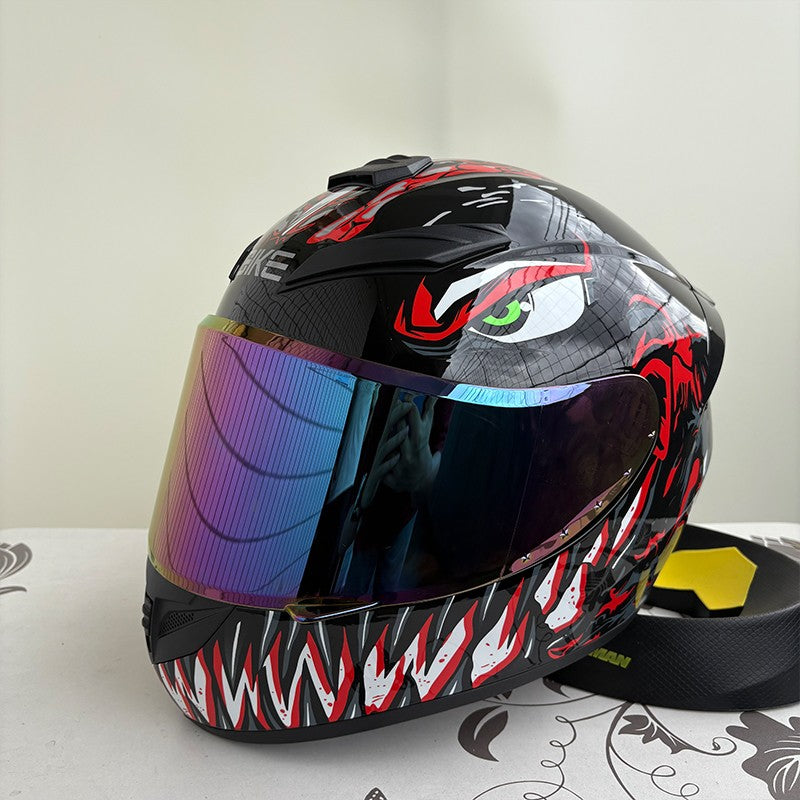Capacete de Moto Fechado Masculino Feminino DOT Inverno Antiembaçante Impermeável Para Pilotagem De Moto Capacete Motocross