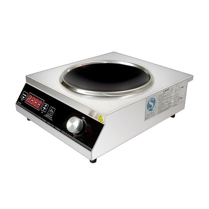 Fogão de Indução Comercial 3500W Placa Elétrica Côncava Máquina de Cozinhar de Alta Potência Fogão de Indução para Restaurantes de Fritura