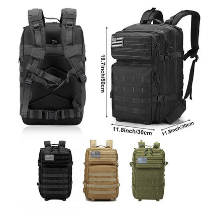 Mochila Tática Masculina 50L Viagem Grande Capacidade Masculina Impermeável Esportes ao Ar Livre Bolsas Multifuncionais