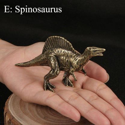 Dinossauro Alossauro Estegossauro Pterossauro Dimetrodon Diplodoco Estátua Decoração de Mesa de Escritório Jurássico Estatueta de Cobre 12 Estilos