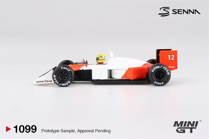 Pré-venda MINI GT 1:64 MP4/4 Nº 12 Ayrton Senna Vencedor do Grande Prêmio do Japão de 1988 Miniatura de Carro Colecionável Die-Cast