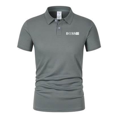 Men's Polo Shirt Printed Summer Collar Stripe Men's Short Sleeve Casual Breathable Lightweight Luxury Cool T-shirt