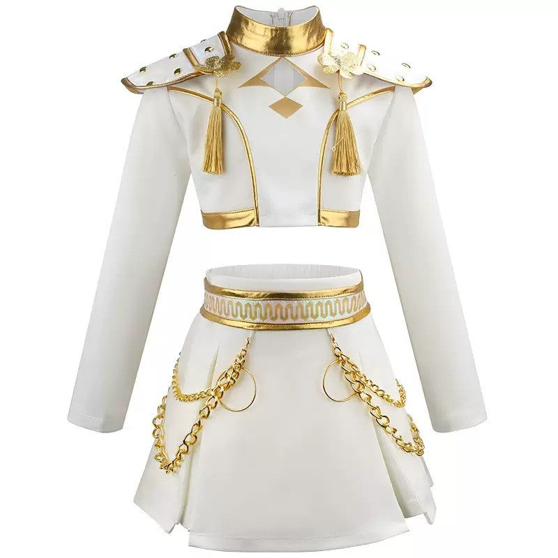 K-pop Hunters Cosplay Rumi Kpop Singer Hunt'trix Dress Up Girls Costumes k Pop Kids Party