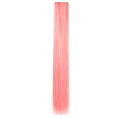 Clip in Hair Extensions Colored Party Highlights 30 inches Multi-colors Straight Hair Synthetic Hairpieces