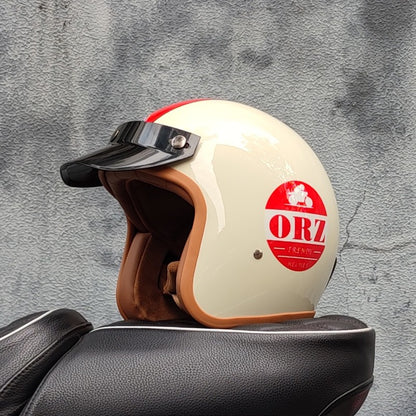 Capacete de motocicleta retrô semiaberto acessórios para motocicleta cross-country capacete de motocicleta 3/4 capacete retrô de inverno
