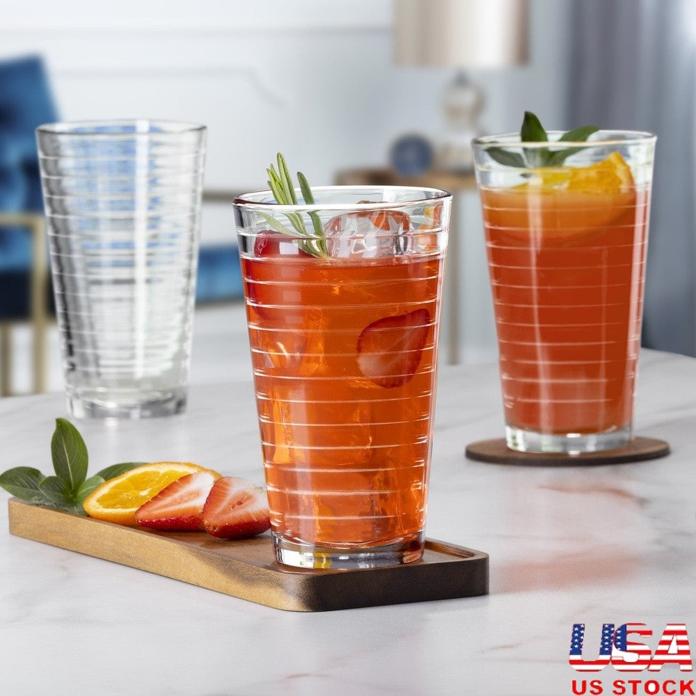 Conjunto de Copos de 8 Peças Copos de Alta Qualidade Empilháveis Duráveis Próprios para Lava-Louças Perfeitos para Festas Bar Doméstico Encontros Familiares