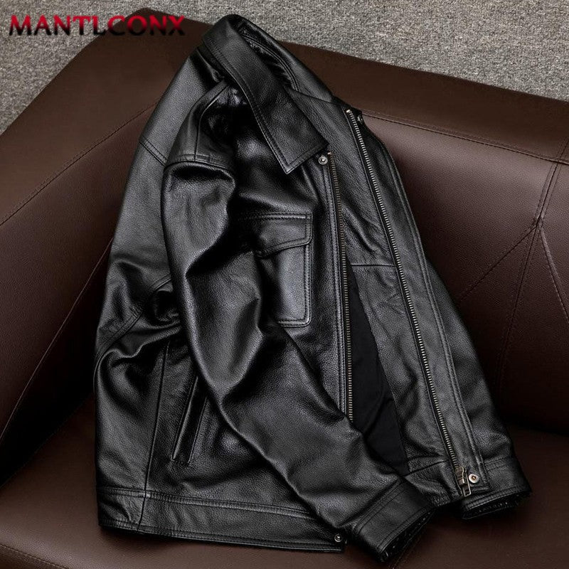 New Classic Motorcycle Men's Leather Jacket PU Leather Coat Men Windbreak Biker Leather Jacket Men Autumn Winter Outerwear 3XL