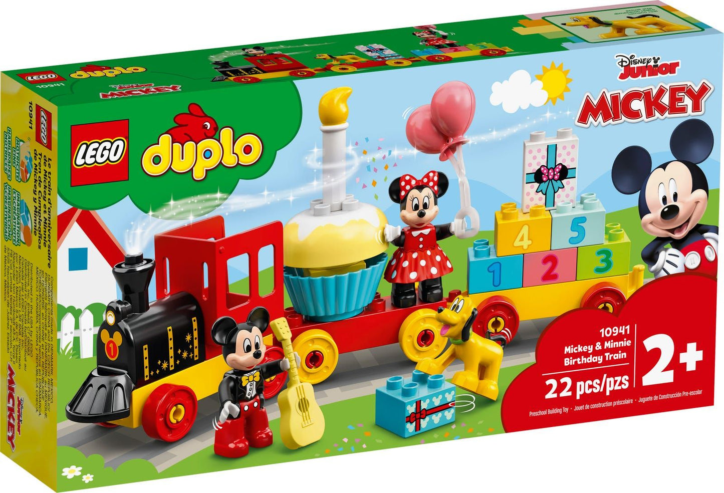 LEGO Tesouro 10941 Trem de Aniversário do Mickey e da Minnie Brinquedo de Construção de Quebra-Cabeças Infantis Presente