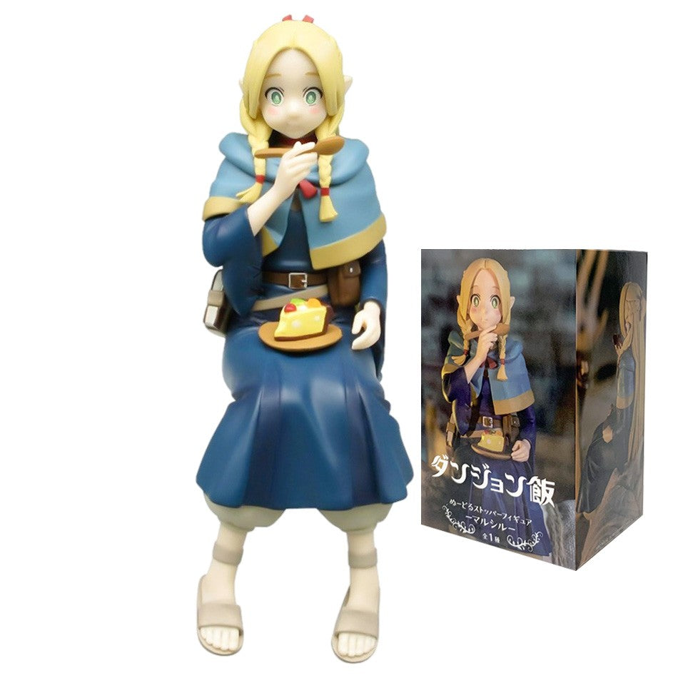 Delicious In The Dungeon Marcille Donato Estátua de Anime Girl Dungeon Food Leo Stouten Action Figure Modelo Boneca Sentada Brinquedo de Presente