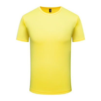 Quick Dry Round Neck T-shirt Custom Printed Embroidered Logo Sports Fitness Short Sleeve Top Running Shirt 2024