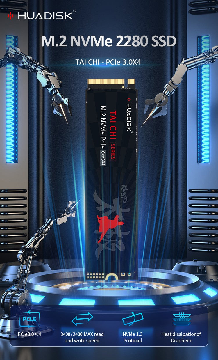SSD NVMe M2 HUADISK 256GB 512GB 1TB 2TB Disco Rígido Interno M.2 PCIe 3.0 2280 Com Cache para Desktop Laptop X79 X99