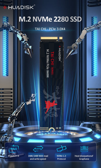 SSD NVMe M2 HUADISK 256GB 512GB 1TB 2TB Disco Rígido Interno M.2 PCIe 3.0 2280 Com Cache para Desktop Laptop X79 X99