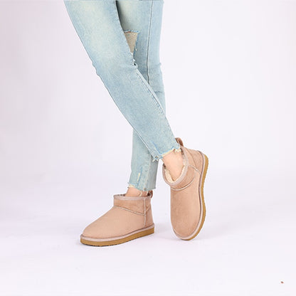 Shevalues Winter Women Snow Boots Brand Fuzzy Snow Boots Short Ankle Fur Boots Warm House Cotton Boots Fashion Women Mini Boots