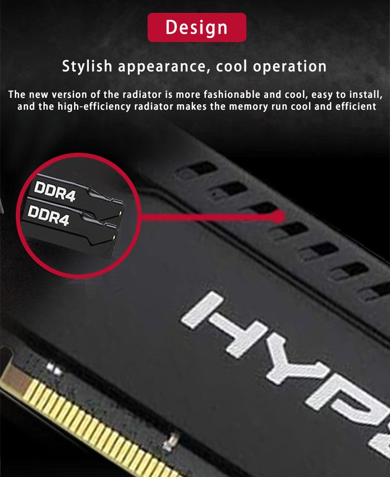 HyperX Fury 8GB 16GB 32GB DDR4 3600MHz 3200MHz 2666MHz 2400MHz 2133MHz DRAM CL18 CL16 1.35V DIMM 288pin