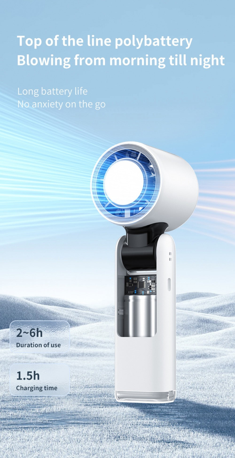 Mini Handheld Turbo Fan Foldable Design 1-199-Speed Wind 4000mAh Rechargeable Digital Display Protable Pocket Fans for Outdoor