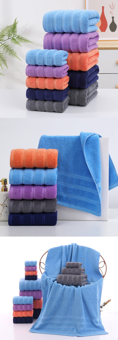 100% Cotton Towels Set, Highly Absorbent Bath Towel Set Washcloths 3-piece Set Used In Beach Bathroom Hotel Quality Soft Towel