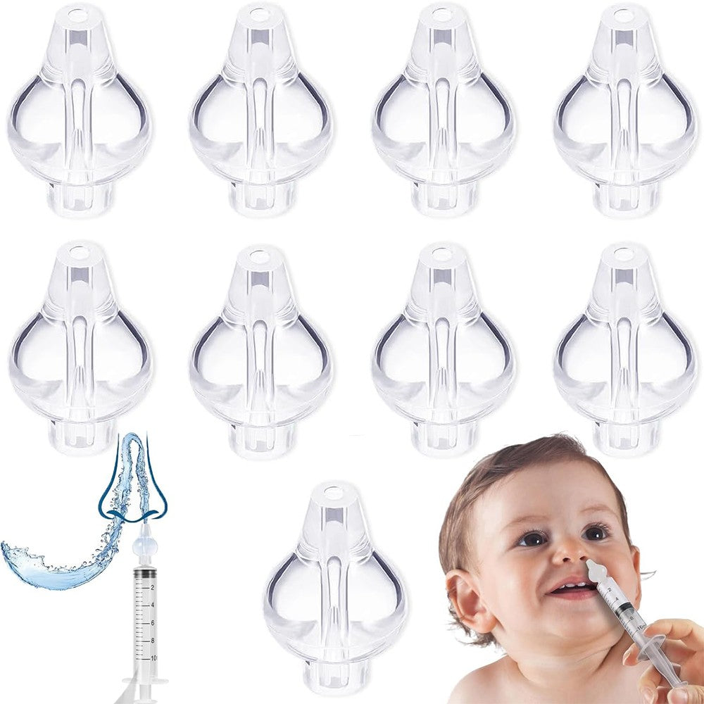 6 Peças Seringa Nasal de Ponta Macia Reutilizável Tampa para Lavagem de Ouvido e Boca Nasal para Adultos e Crianças Acessório para Lavagem de Nariz e Ouvido