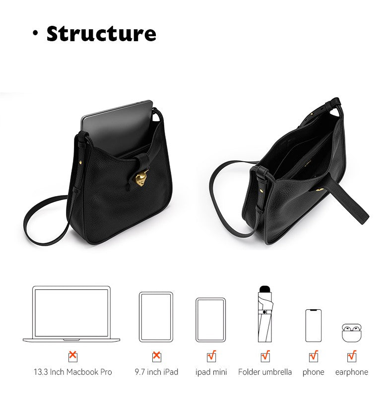 BAFELLI New Women's Natural Cattle Leather Bucket Bag - Versatile & Chic Shoulder & Crossbody