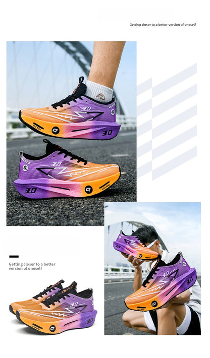 Tênis Masculino de Malha para Conforto 2025, Tênis de Corrida Masculino com Placa de Carbono 3.0, Amortecimento, Esportes, Treino, Corrida, Calçado Especializado para Corrida