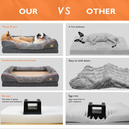 Cama Para Cachorro Grande Macia Confortável Antialérgica Quente de Lã Capa Removível Lavável Cama Para Animais de Estimação Impermeável