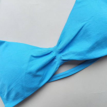 ARFTE Strappy Bra Gym Top Backless Yoga Bra Removable Cups Women Workout Clothing Seamless Bras Scrunch Workout Yoga Tank