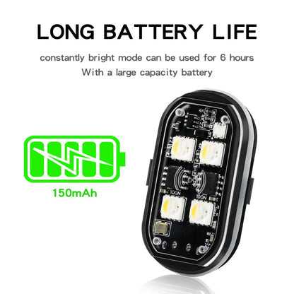 Luzes de advertência de helicóptero de aeronaves leves sem fio recarregáveis RGB LED Strobe Lights LED Flash Light