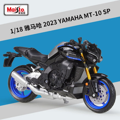 Maisto 1:18 2023 Yamaha MT10 SP MT-10 Estática Veículos Die Cast Hobbies Colecionáveis Brinquedos Modelo de Moto