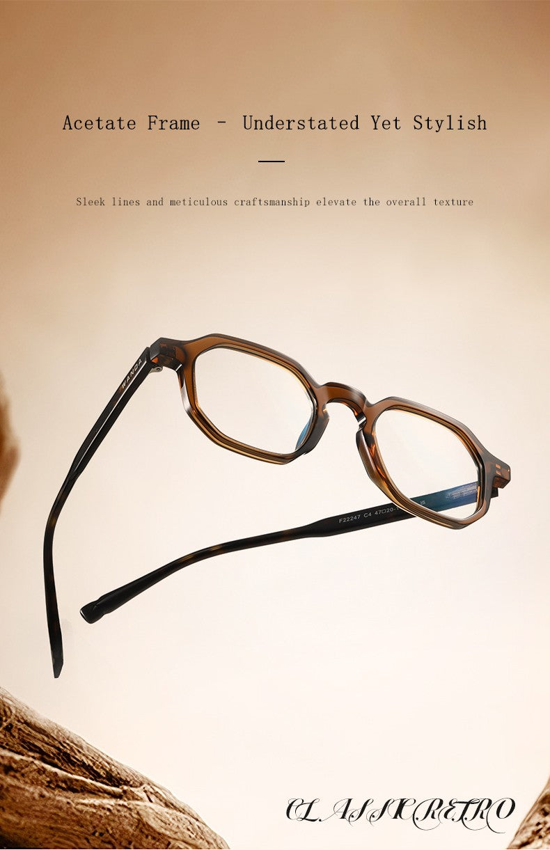 Óculos de Leitura com Prescrição para Homens Acetato Miopia Óculos Femininos Bloqueio de Luz Azul Lentes CR39 Armação de Óculos para Computador Ponta de Caneta