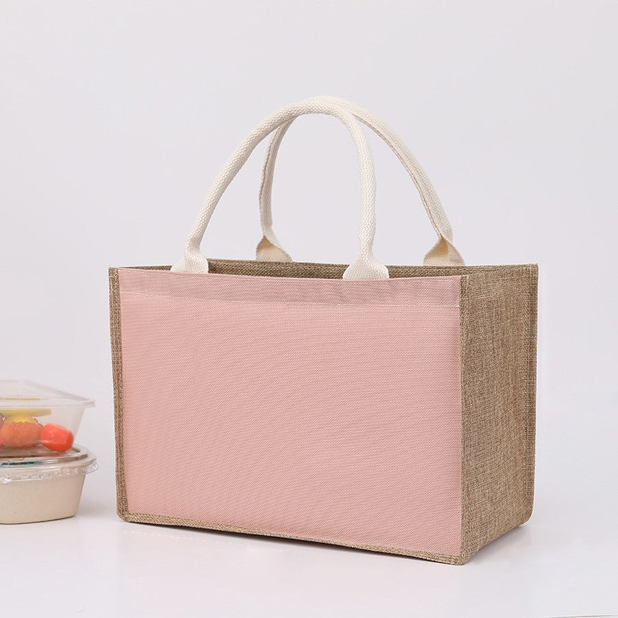 Simple solid color zipper shopping bag  reusable   travel tote bag