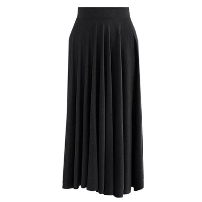 Plus Size High-waisted Skirt Loose-fit Wide-leg Umbrella Skirt Pleats Women's Fashion Clothing Long 80cm
