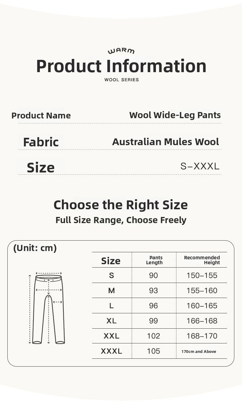 High Waist Wide Leg Woolen Pants Women's Loose Casual Black Long Trousers Autumn Fashion Elegant Commuting Style