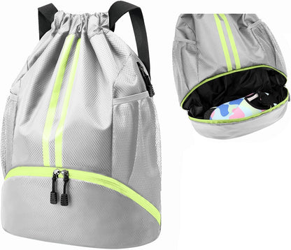 Basketball bag swimming bag Drawstring Backpack fitness Gym Bag with Shoes Compartment Sports Dry Wet Separation Storage Bag