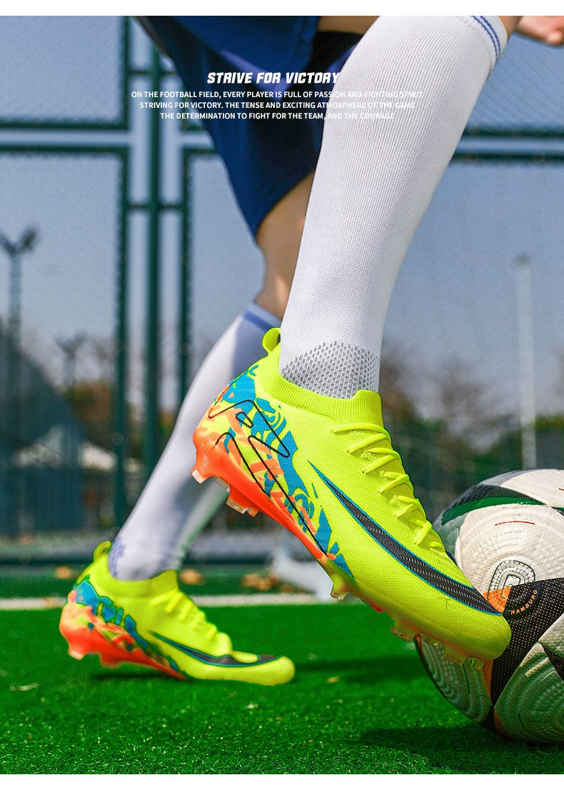 New Men Football Boots Training Long Spikes Soccer Shoes Sneakers Original  Drop Shipping Futsal Cleats Match Ultralight Indoor