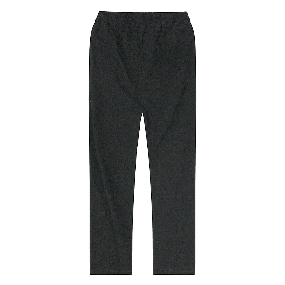 Men's Cotton Linen Pants Male Autumn New Breathable Solid Color Linen Trousers Fitness Streetwear S-3XL