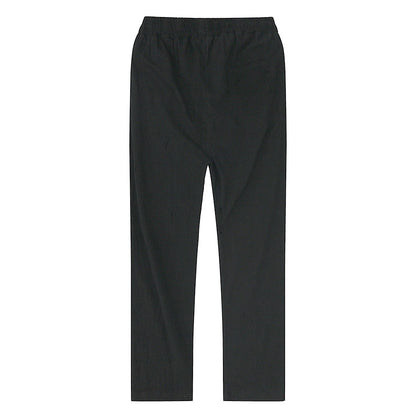 Men's Cotton Linen Pants Male Autumn New Breathable Solid Color Linen Trousers Fitness Streetwear S-3XL