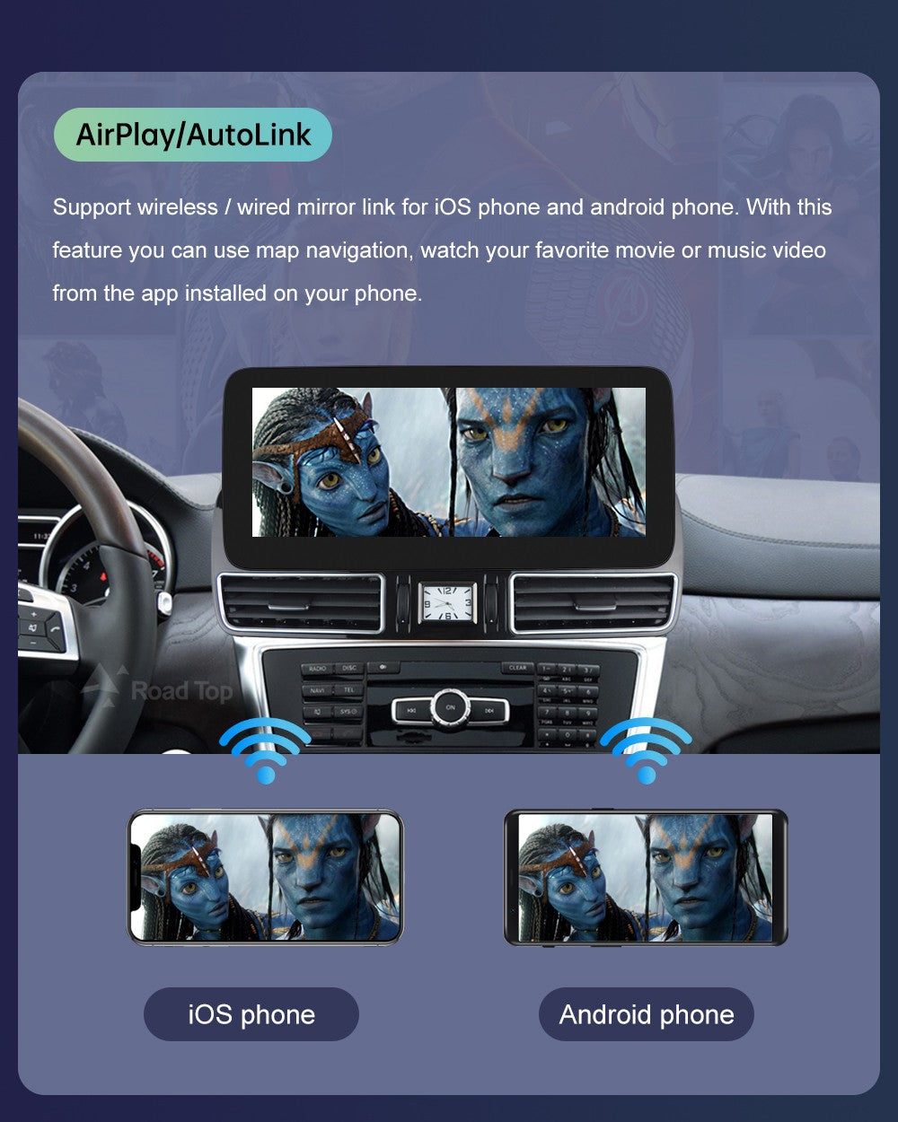 Rádio automotivo com tela touch screen Linux para Mercedes Benz ML W166 ML350 GL X166 2012-2015 GPS com Carplay Android Auto Airplay Mirroring