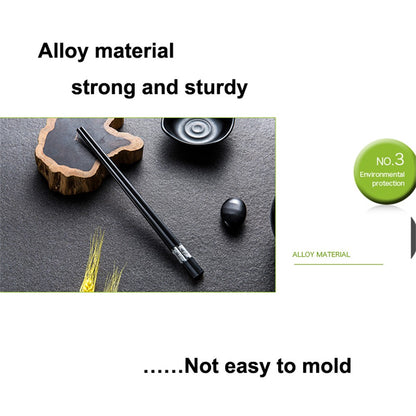 1 Pair Chinese style chopsticks tableware food stick alloy Catering utensils sushi sticks Non-slip Household Kitchen Utensils