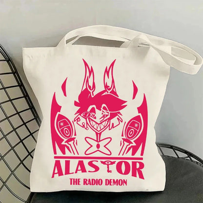 Popular Hazbin Hotel Vox Canvas Bag Shopping Tote Bag Shopper Bag for Fans Gift Latest Model Fashion Bag Derpy Merch Canvas Bag