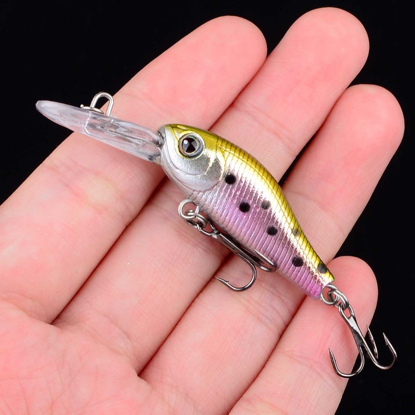 1 Isca Artificial Flutuante Mini Minnow Crank Wobbler Jerkbait Rígida para Pesca de Robalo em Água Doce e Salgada