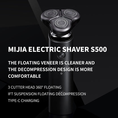 XIAOMI MIJIA S500 Electric Shaver Dry Wet Shaving Triple Blade Trimmer Beard Floating Head Men's Shaver Electric Razors Machine